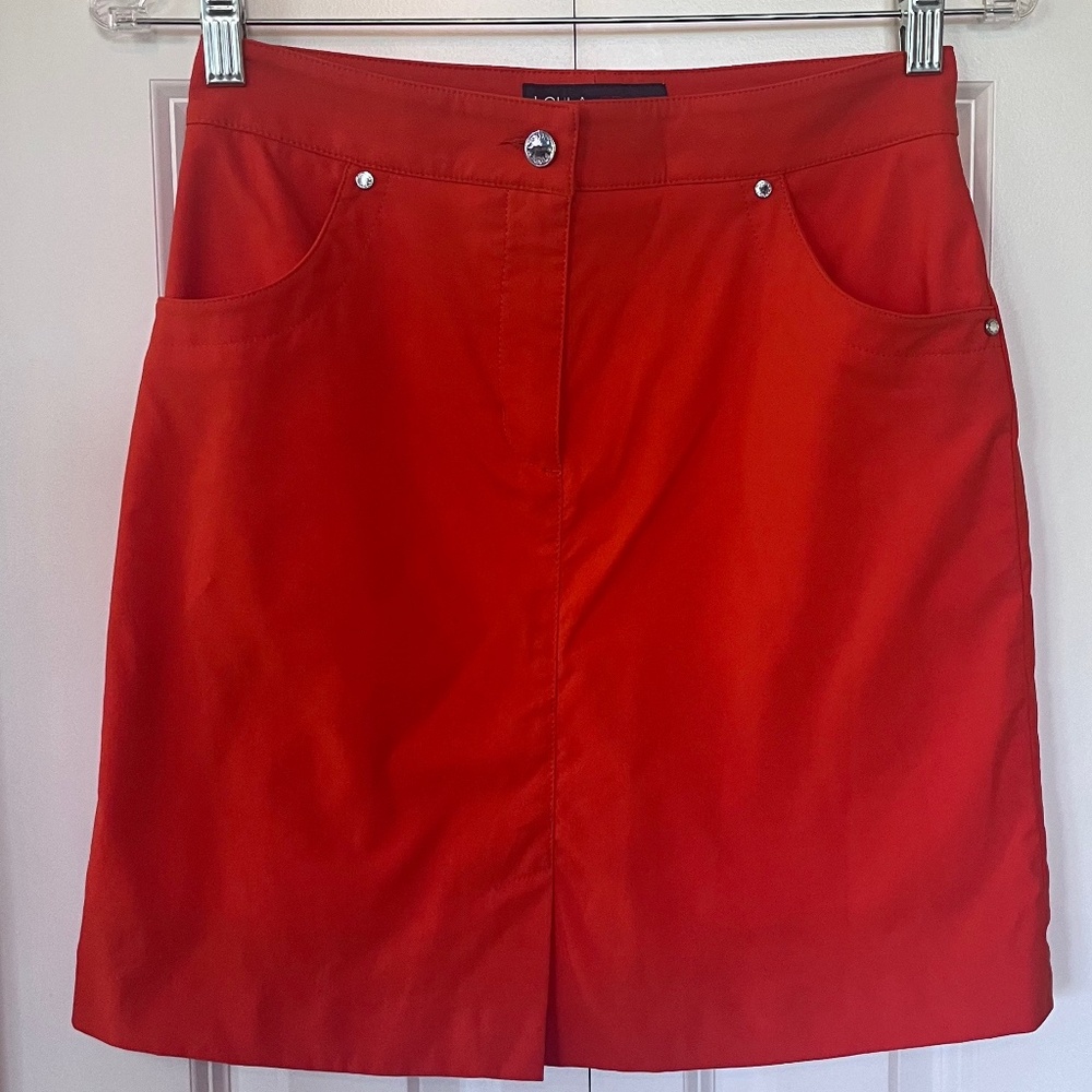 LOHLA sport orange golf skort NWOT size 0